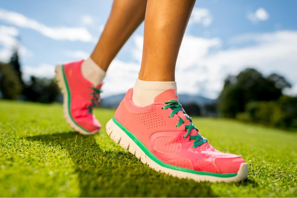 pink outdoor running shoe